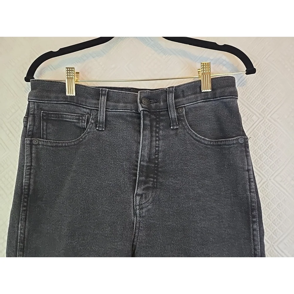 Madewell Size 28 High Rise Skinny Jeans Charcoal Stretch Denim 10